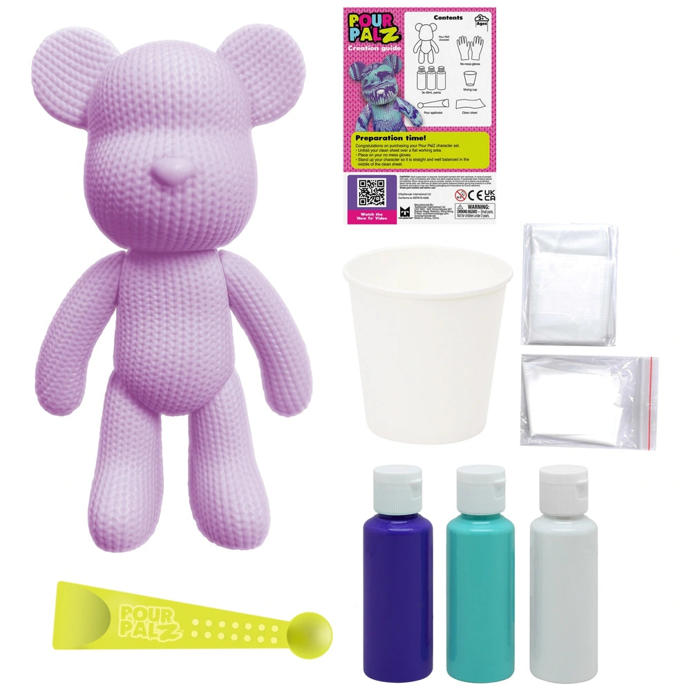 Pour Palz Crochet Bear Violet Twist