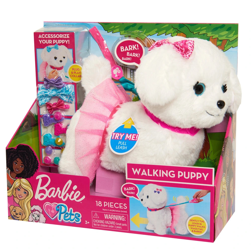 Barbie Walking Puppy Plush Soft Toy