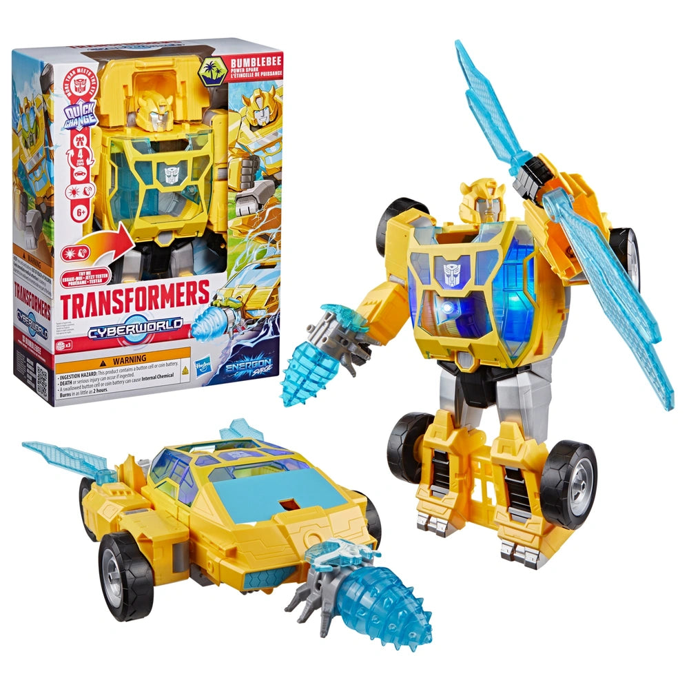 Transformers Toys Cyberworld Bumblebee Power Spark Energon Surge With Lights And Sounds