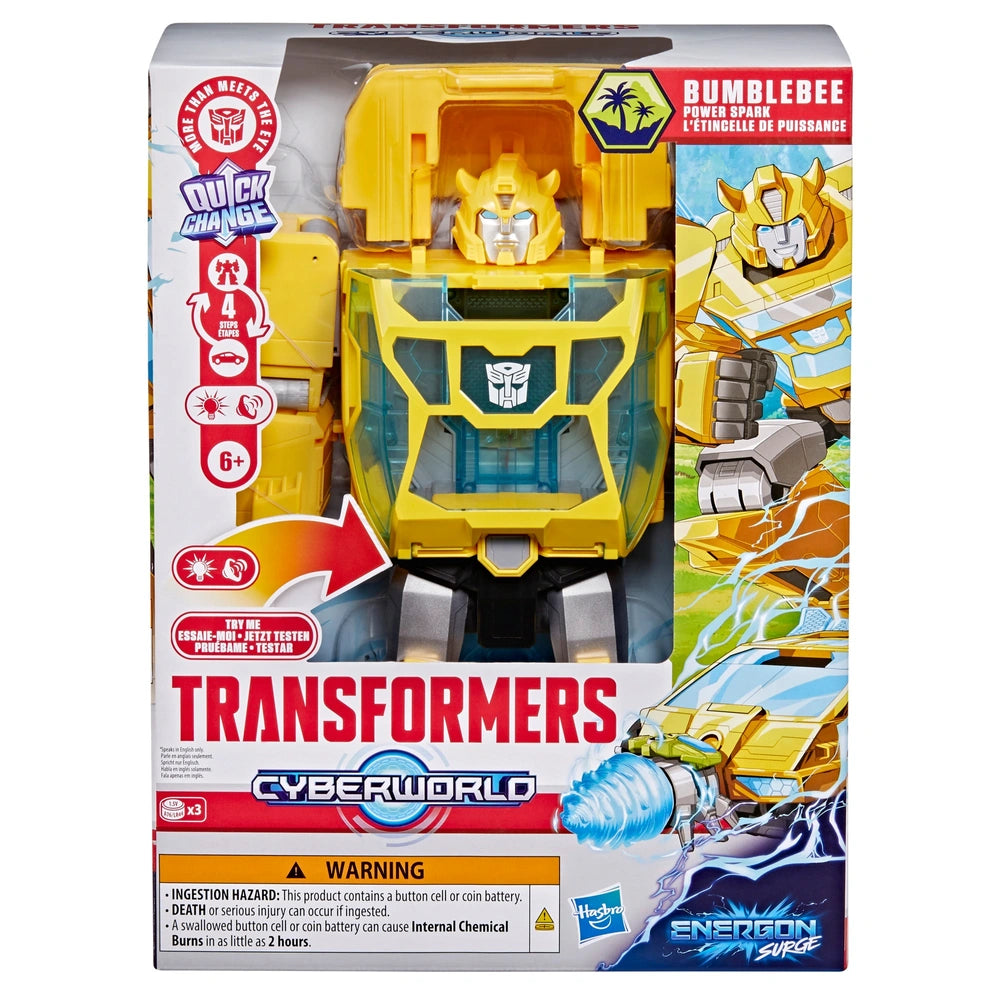 Transformers Toys Cyberworld Bumblebee Power Spark Energon Surge With Lights And Sounds