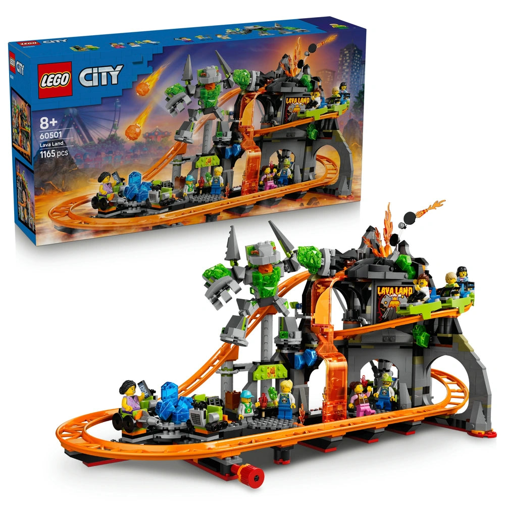 Lego City 60501 Lava Land Roller Coaster Park Set