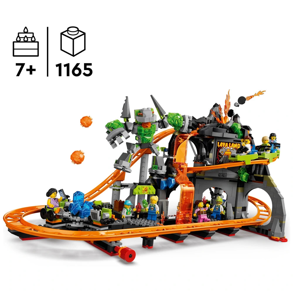 Lego City 60501 Lava Land Roller Coaster Park Set