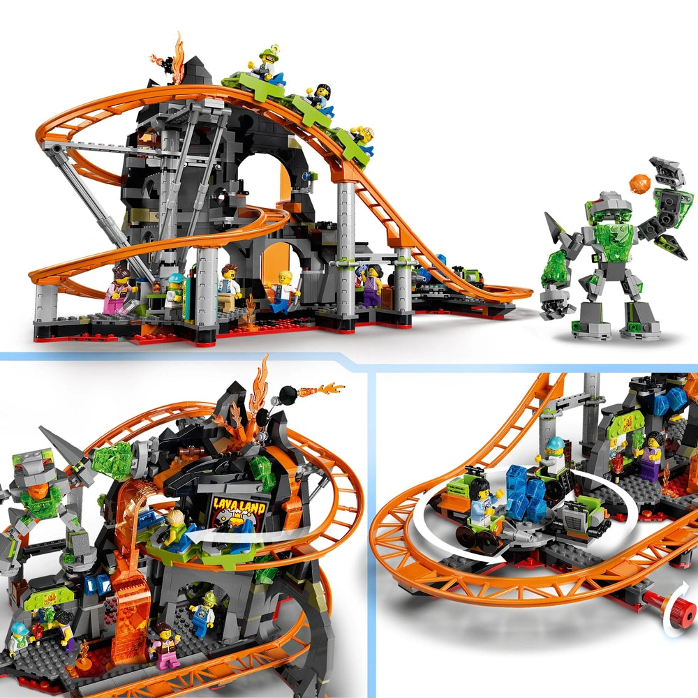 Lego City 60501 Lava Land Roller Coaster Park Set