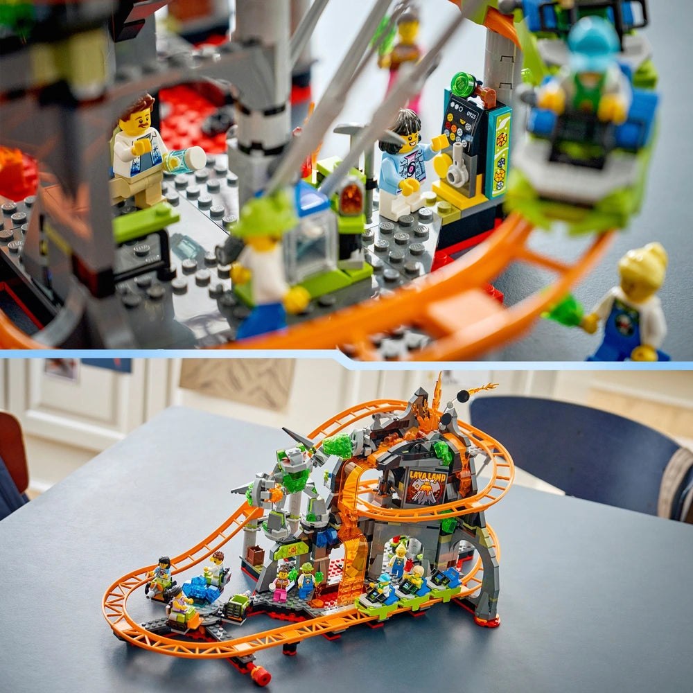 Lego City 60501 Lava Land Roller Coaster Park Set