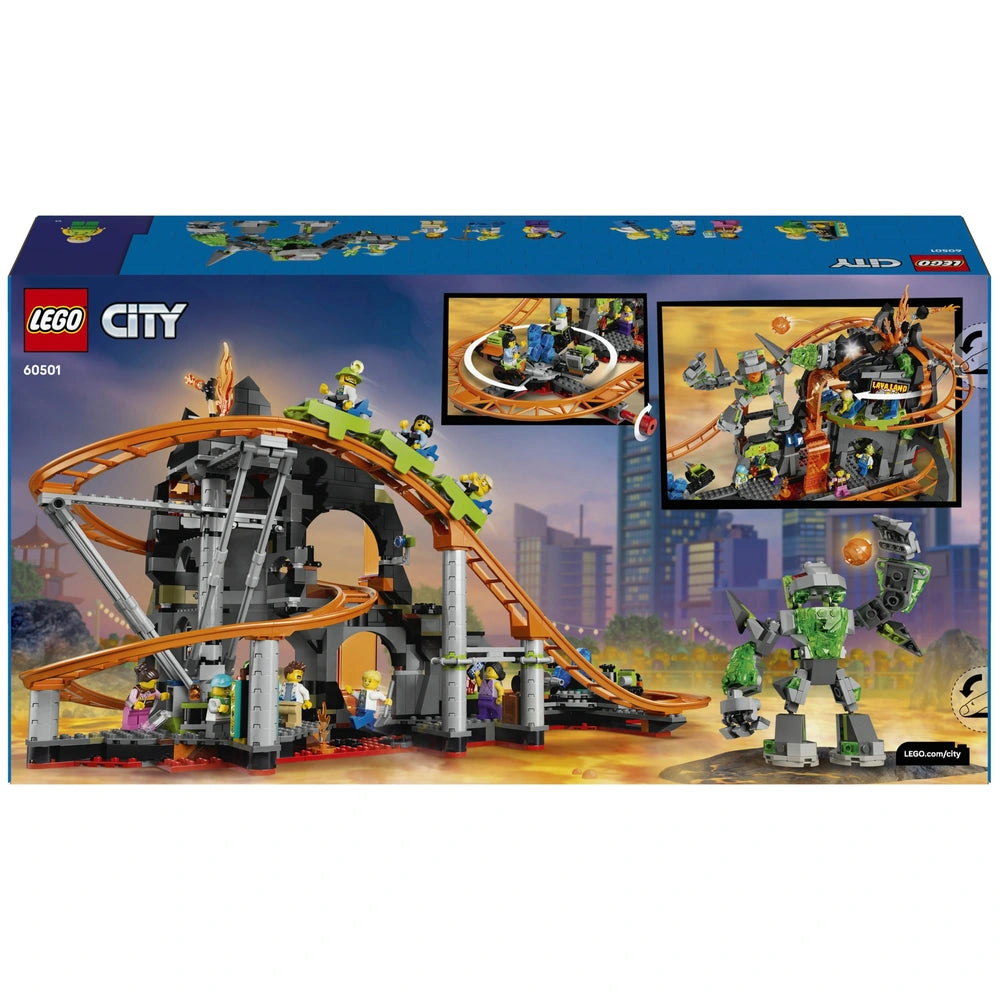 Lego City 60501 Lava Land Roller Coaster Park Set