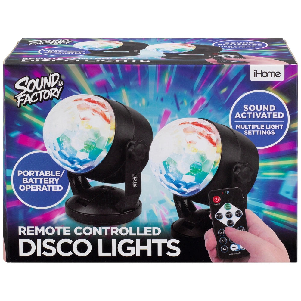 Ihome Sound Factory Sound Responsive Party Lights 2 Pack
