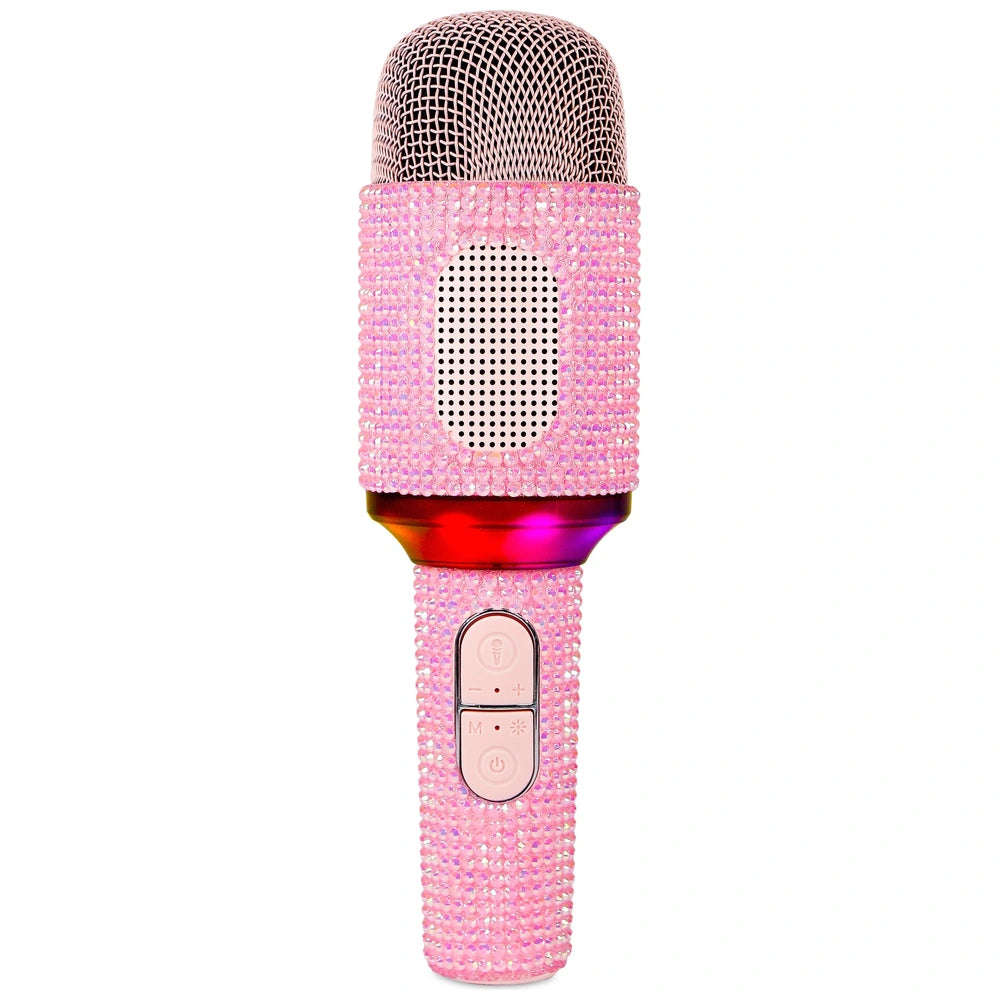 Popsing Wireless Karaoke Microphone Pink Diamante