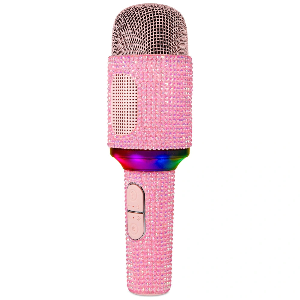 Popsing Wireless Karaoke Microphone Pink Diamante