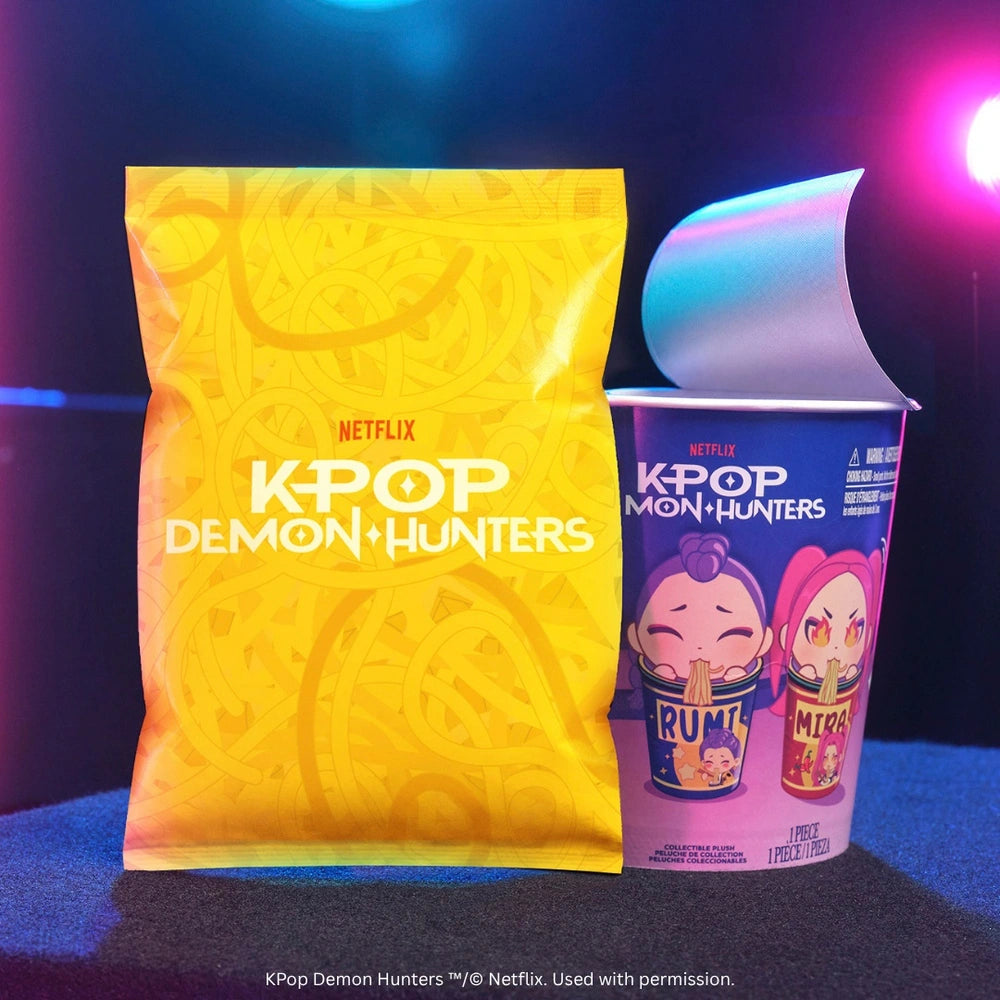 Netflix Kpop Demon Hunters Plush Mini Rameyon Cup Blind Box Assortment 10Cm