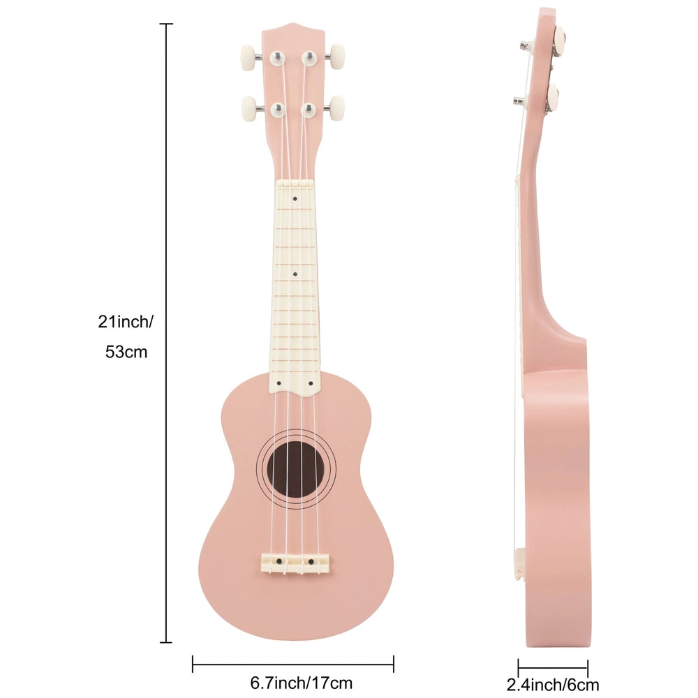 Rockstar Junior Wooden Ukulele Pink 53Cm