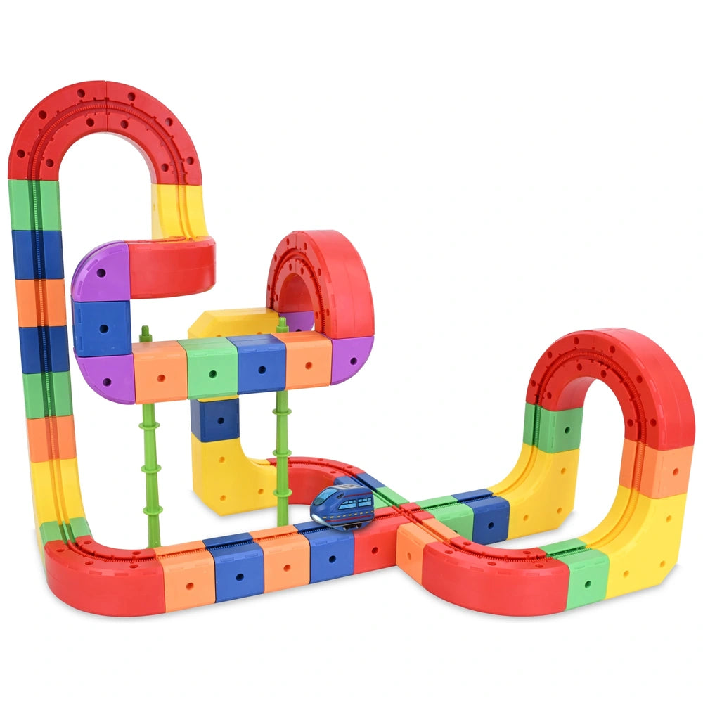 Construction Track & Train Toy 94 Piece Set