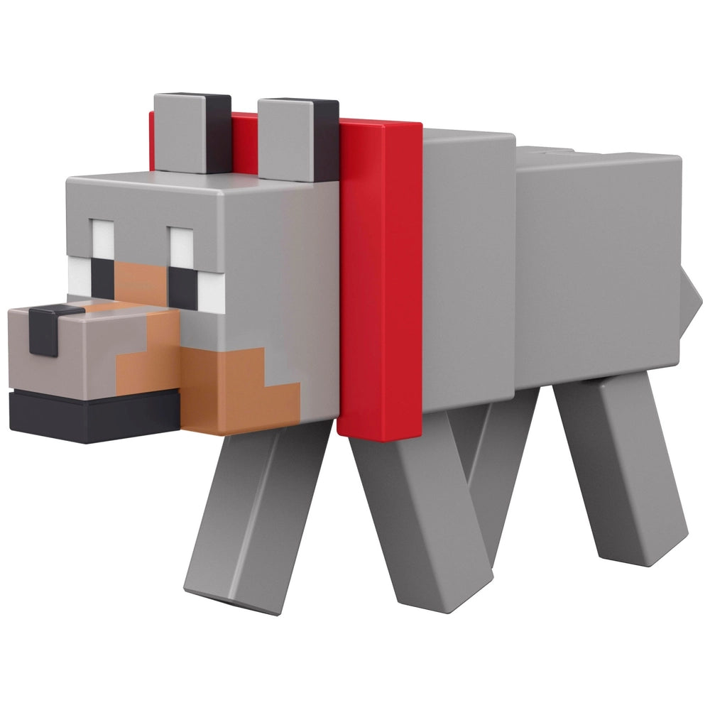 Minecraft Action Figures Steve And Tamed Wolf 2 Pack