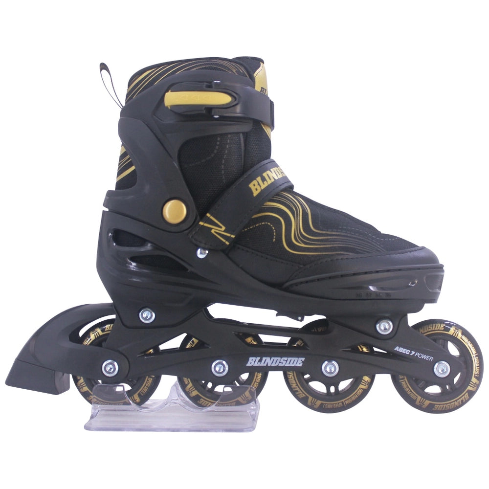 Blindside Inline Skates Black And Gold Uk Size 5 - 7