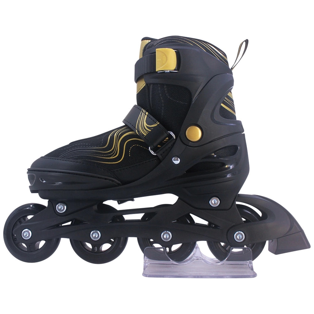 Blindside Inline Skates Black And Gold Uk Size 5 - 7