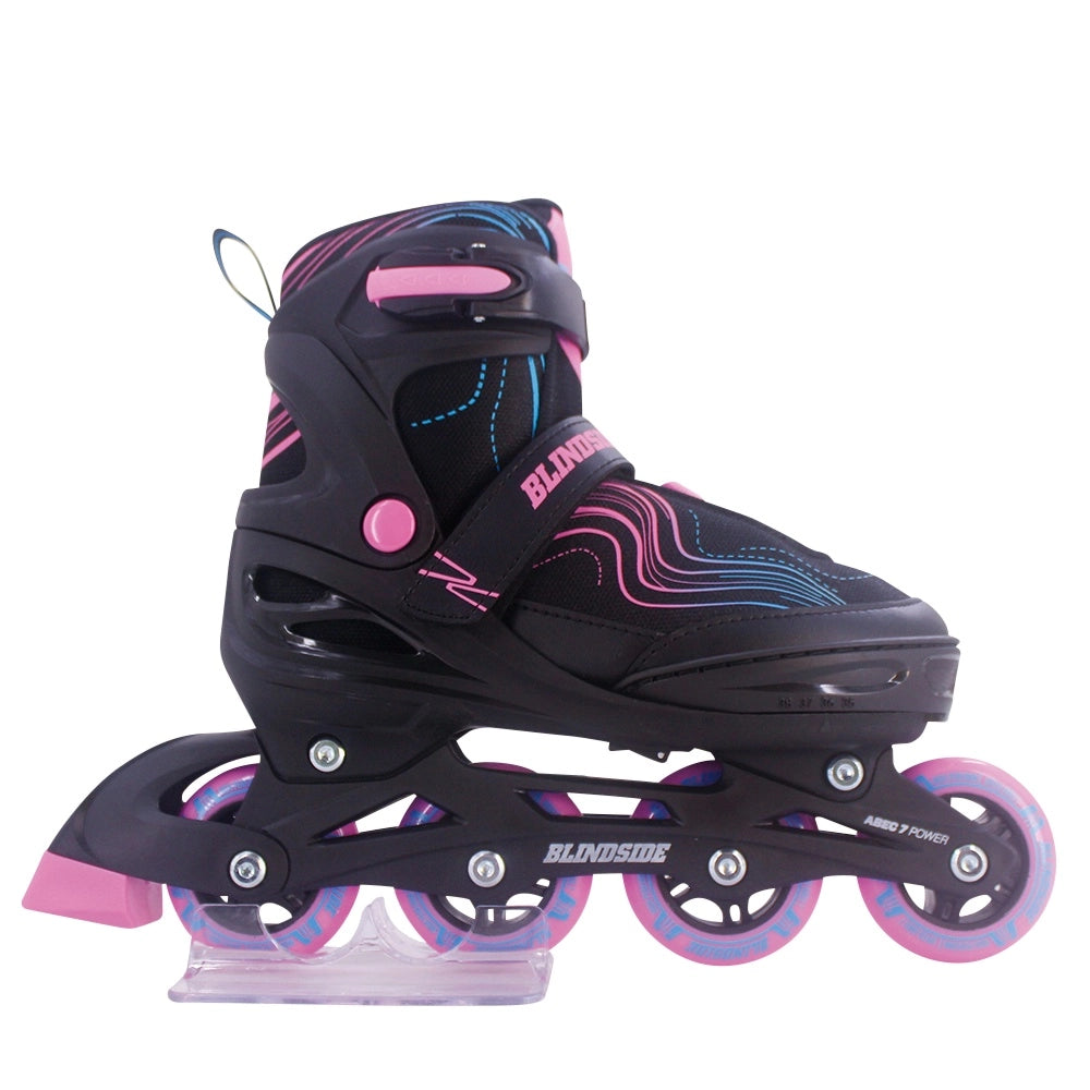 Blindside Inline Skates Black And Pink Uk Size 5 - 7