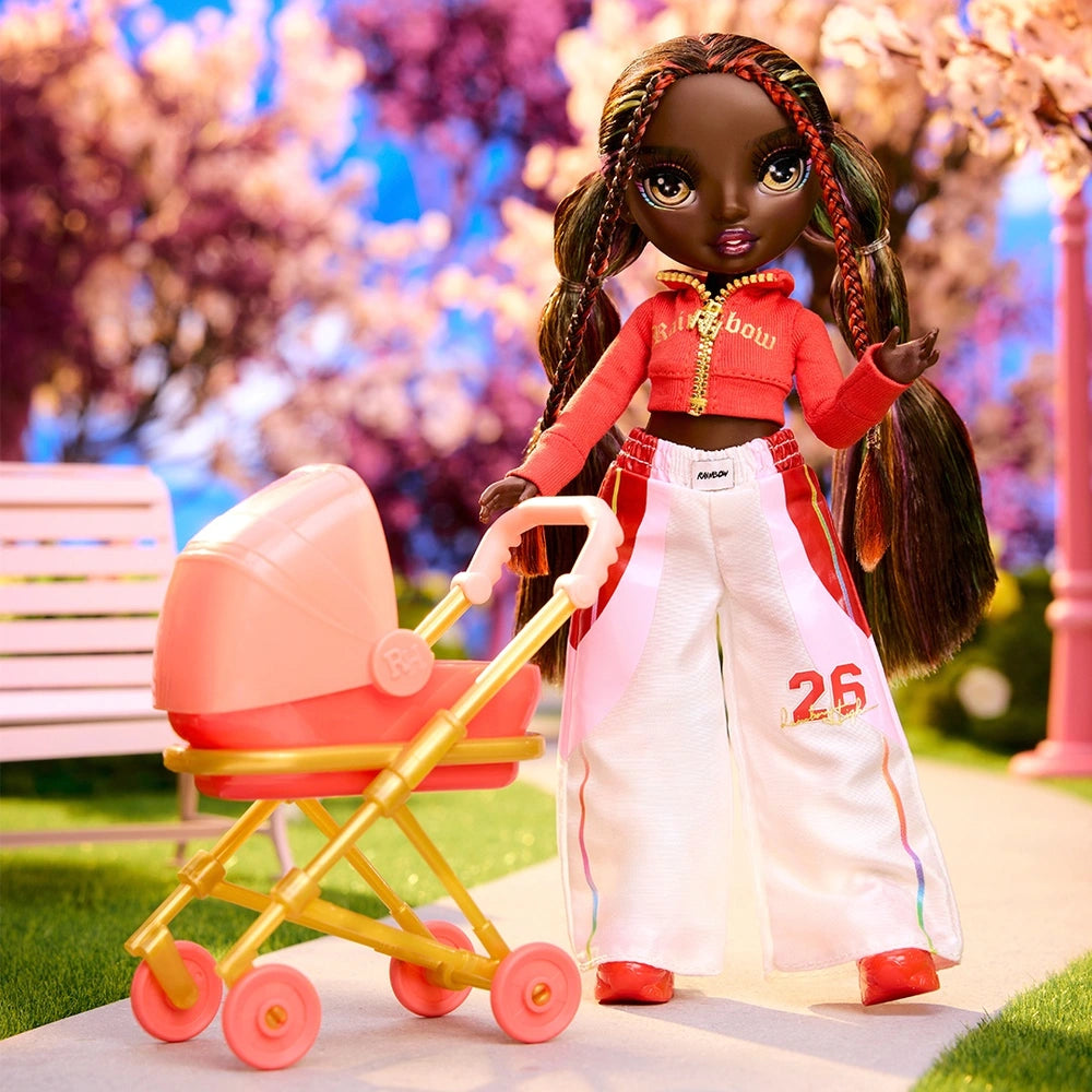 Rainbow High Doll Junior High Babysitters Iris Bow
