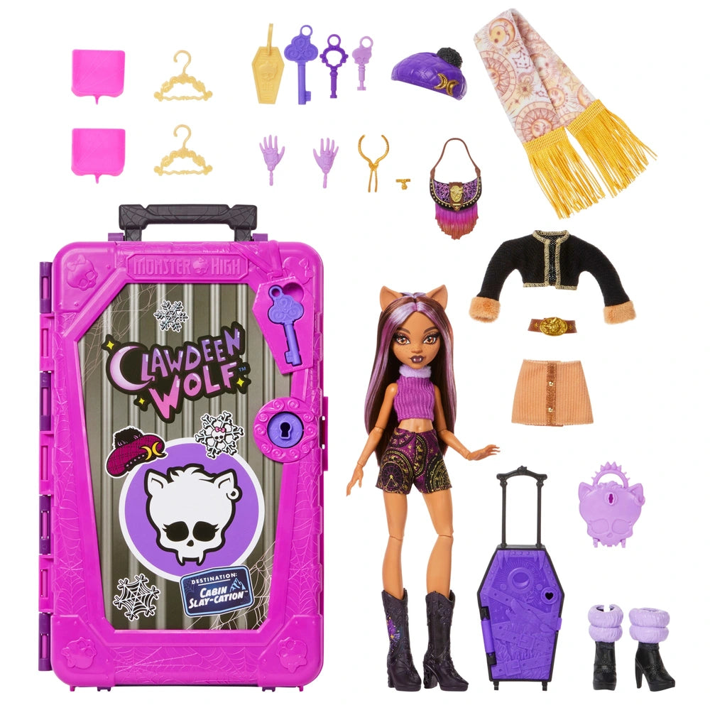 Monster High Skulltimate Secrets: Destination Cabin Slay-Cation Clawdeen Wolf Doll