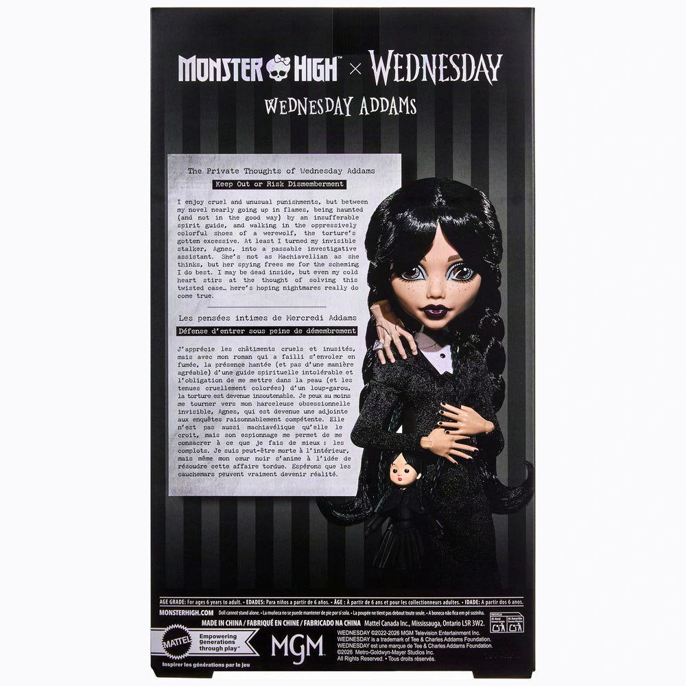 Monster High X Wednesday Doll Wednesday Addams
