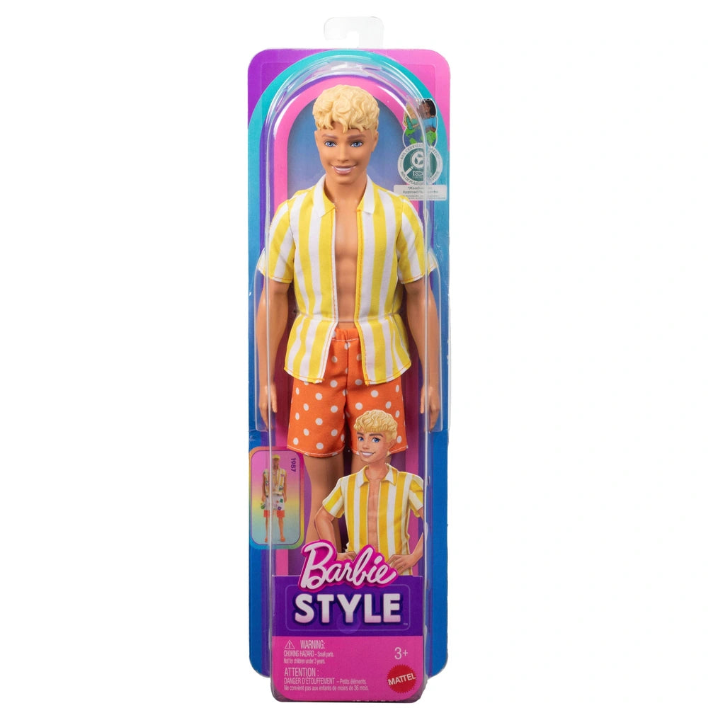 Barbie Fashionistas Doll 253 Yellow And White Stripe Ken