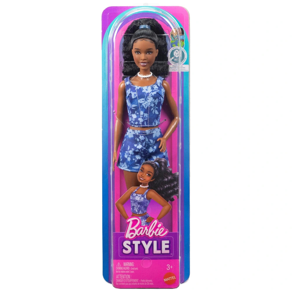 Barbie Fashionista Doll Floral Denim Barbie