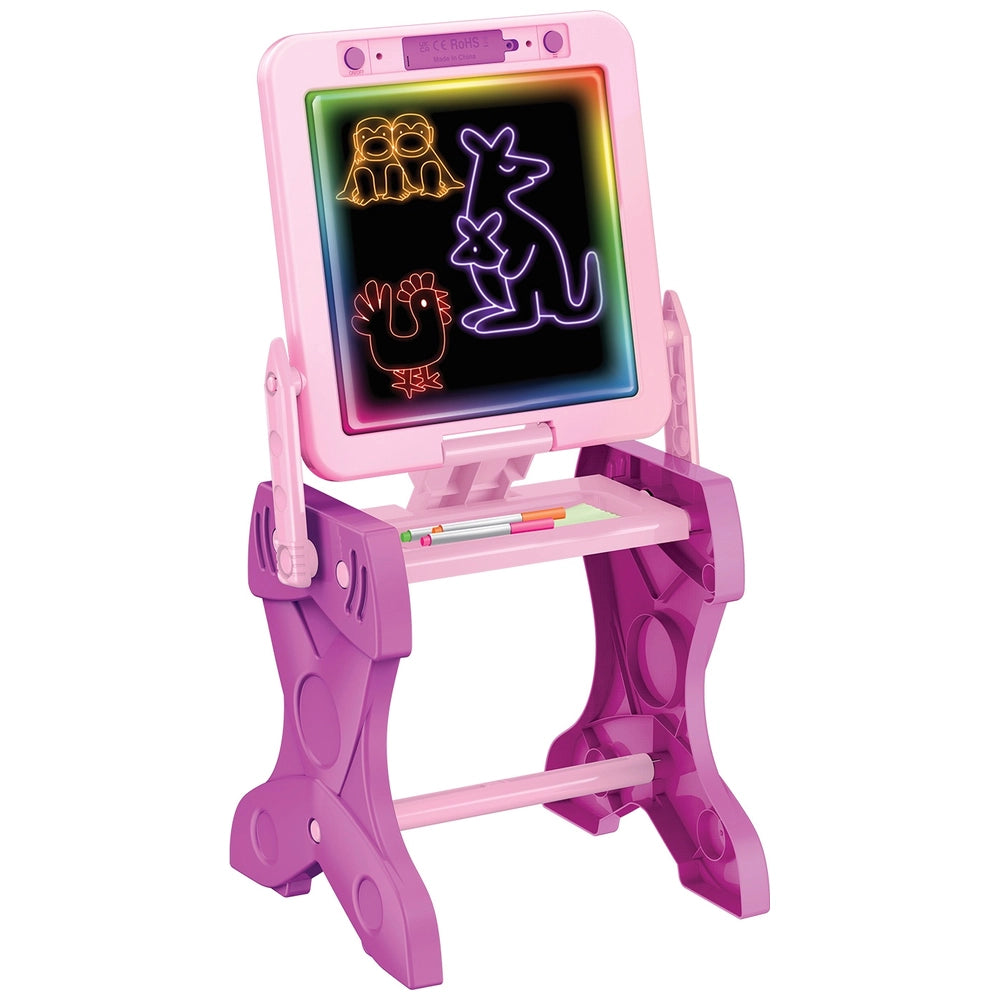 2 In 1 Light Up Glowing Easel And Desk