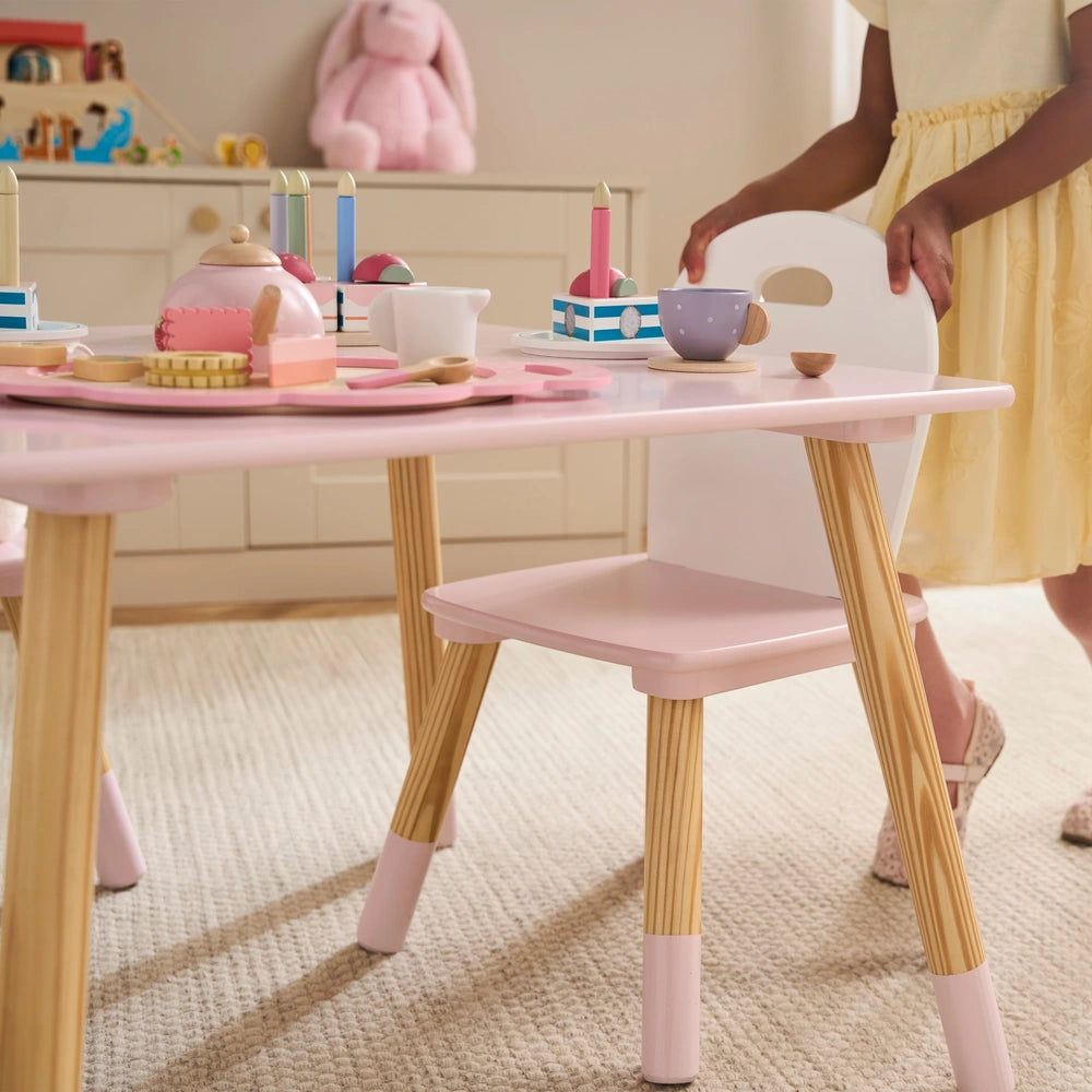 Ivy & Lily Wooden Table And Chairs 3 Piece Set