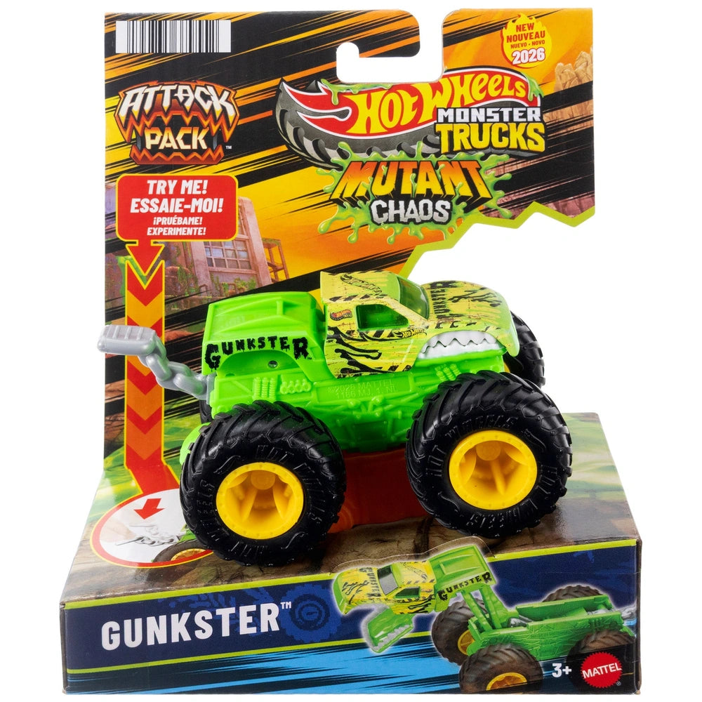 Hot Wheels Monster Trucks Mutant Chaos Attack Pack 1:64 Scale Assortment