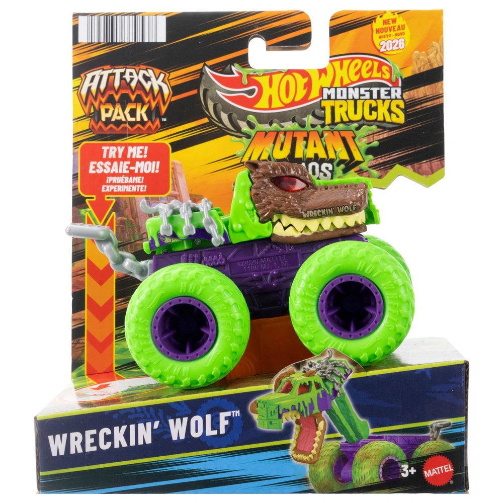 Hot Wheels Monster Trucks Mutant Chaos Attack Pack 1:64 Scale Assortment