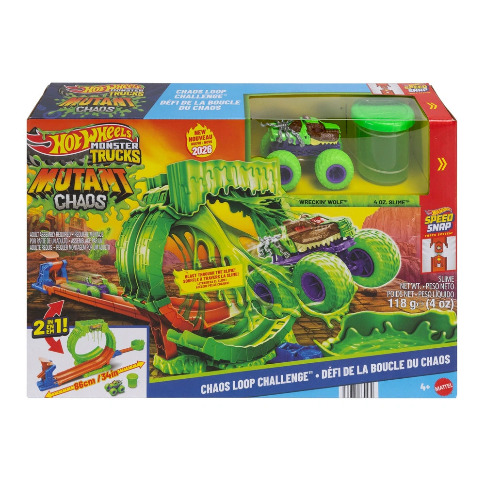 Hot Wheels Monster Trucks Mutant Chaos Loop Challenge Playset