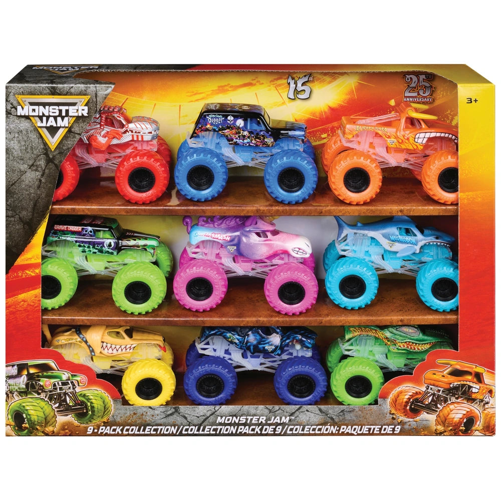 Monster Jam Die-Cast Trucks 9 Pack