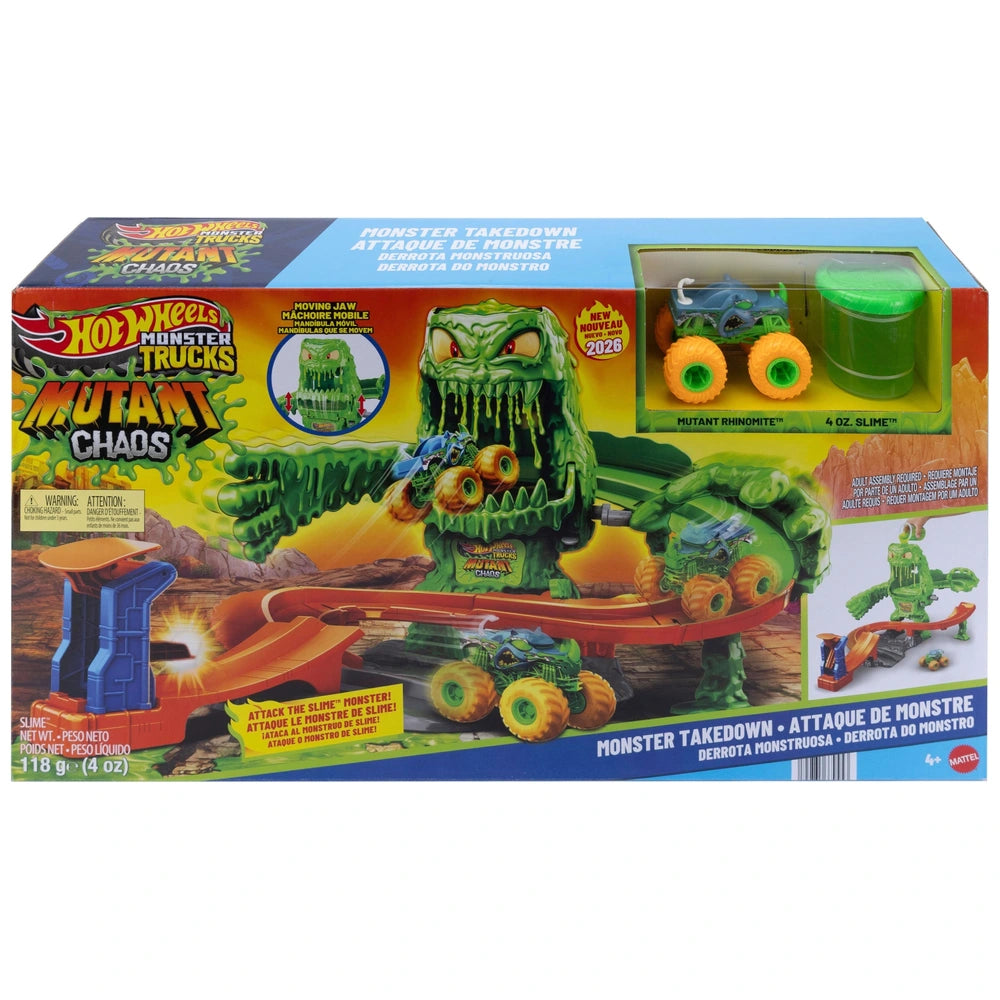 Hot Wheels Monster Trucks Mutant Chaos Monster Takedown 1:64 Scale
