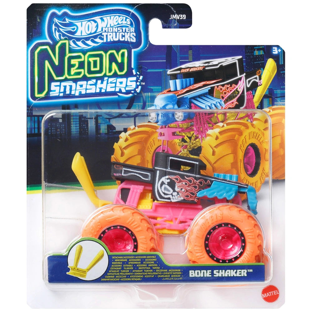 Hot Wheels Monster Trucks Neon Smashers 1:64 Car Assortment