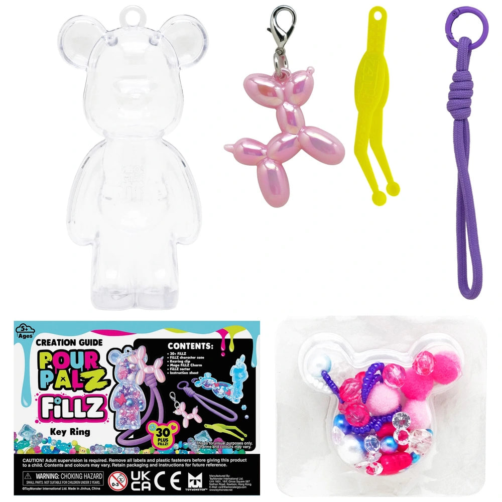 Pour Palz Fillz Mini Bear Keyrings