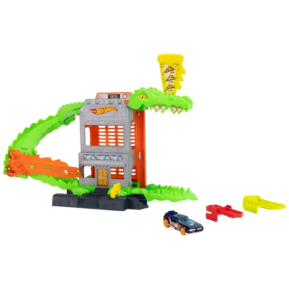 Hot Wheels City Croc Pizza Attack Playset