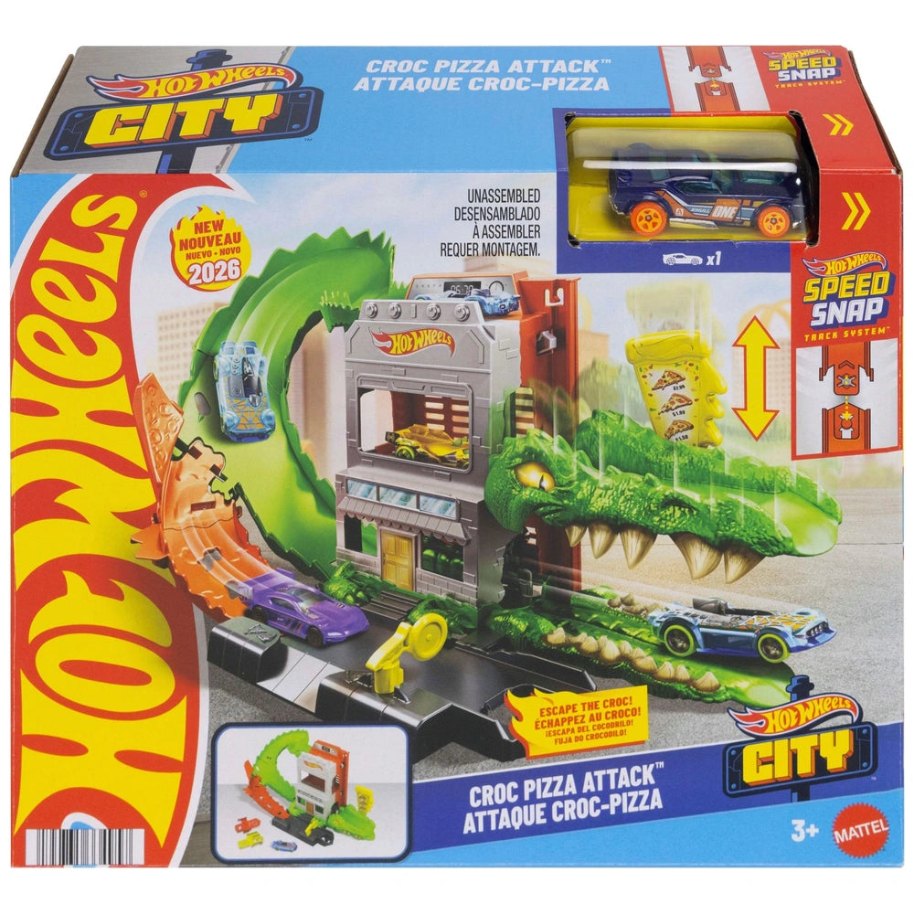 Hot Wheels City Croc Pizza Attack Playset