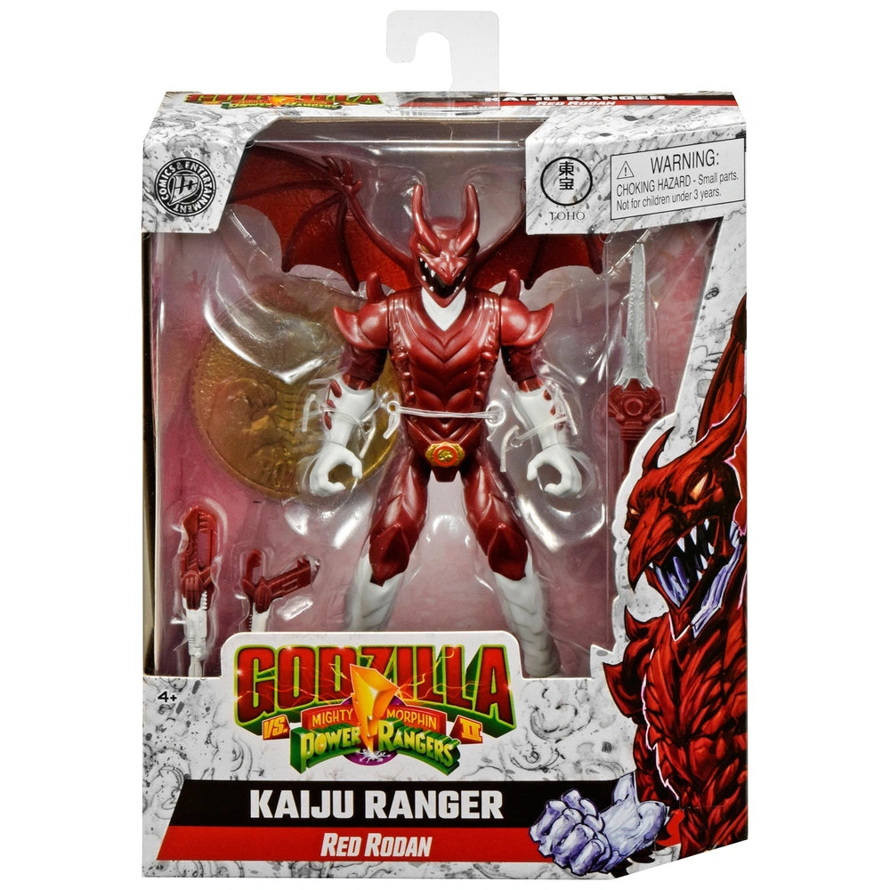 Godzilla Vs. Mighty Morphin Power Rangers Ii Action Figure Kaiju Ranger Red Rodan