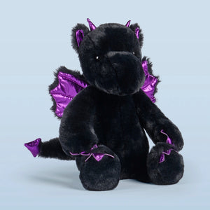 World's Softest Plush Black Dragon Soft Toy 40Cm