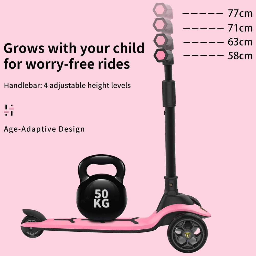 Lamborghini Scooter With Colour Led Wheels Pink