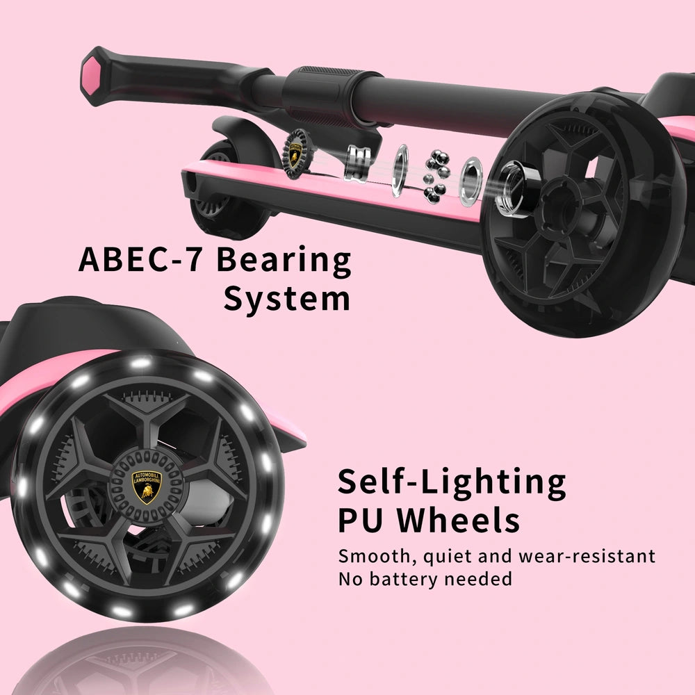 Lamborghini Scooter With Colour Led Wheels Pink