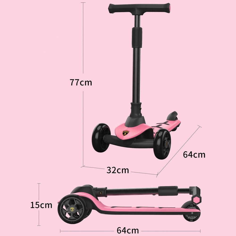Lamborghini Scooter With Colour Led Wheels Pink