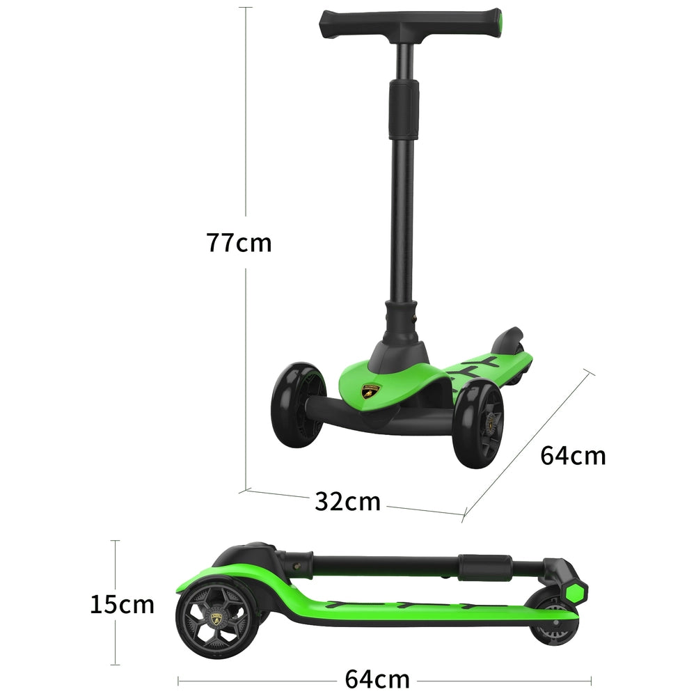 Lamborghini Scooter With Colour Led Wheels Green