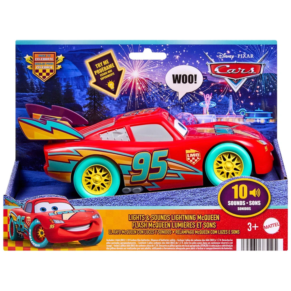 Disney Pixar Cars Race To Celebrate Lights & Sounds Lightning Mcqueen