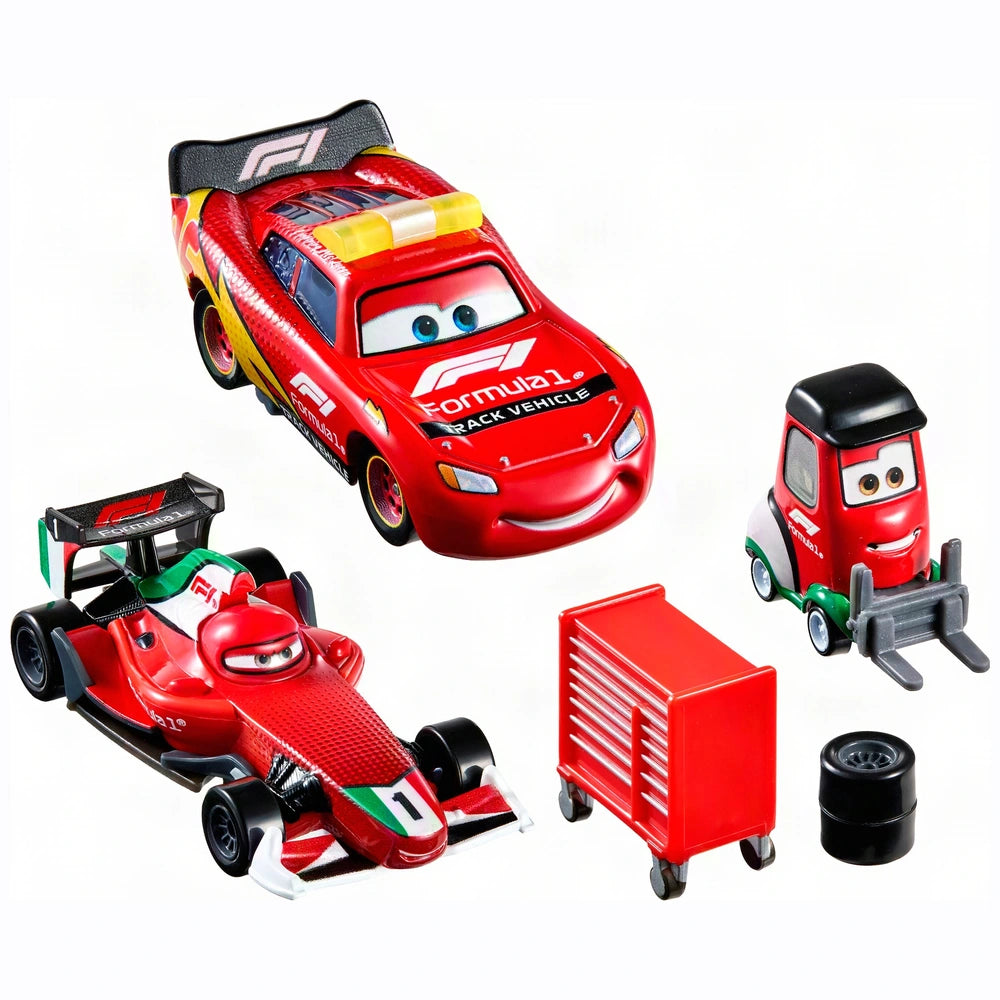 Disney Pixar Cars X Formula 1 Diecast Cars 1:55 Scale 3 Pack