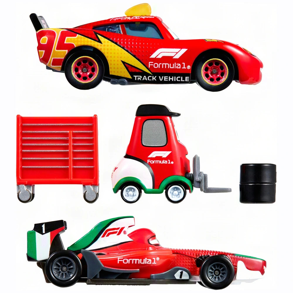 Disney Pixar Cars X Formula 1 Diecast Cars 1:55 Scale 3 Pack