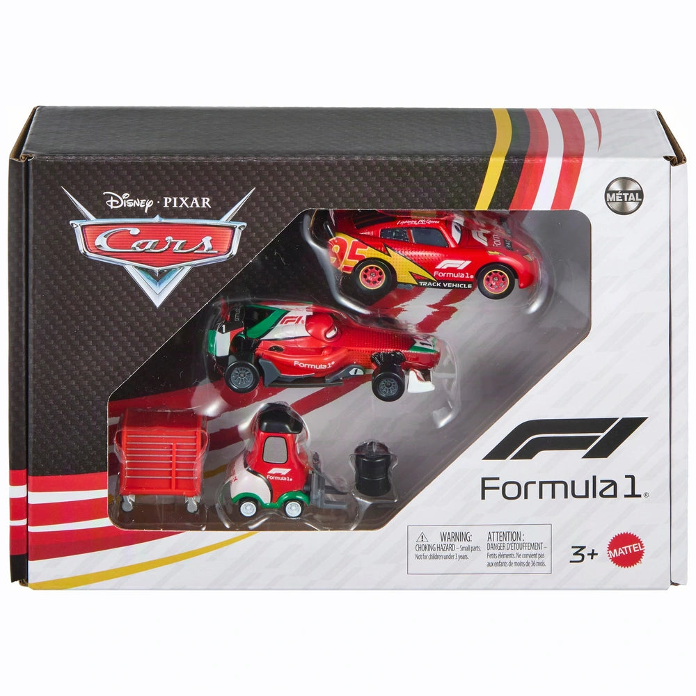 Disney Pixar Cars X Formula 1 Diecast Cars 1:55 Scale 3 Pack