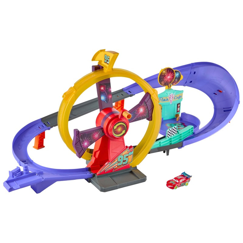 Disney Pixar Cars Lightning Mcqueen Celebration Raceway Playset