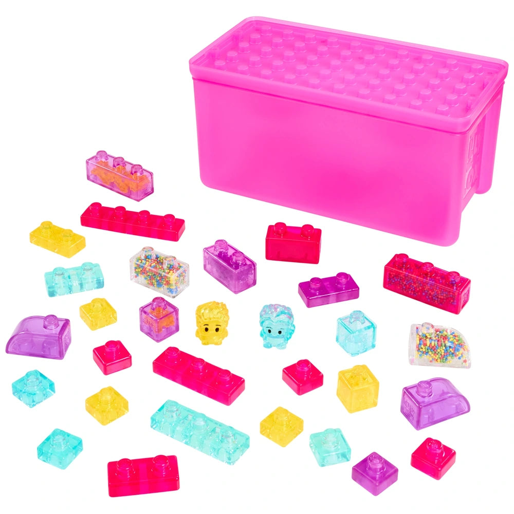 Jelly Blox Squishy Building Block Stack 'N' Stash 2-In-1 Storage Box