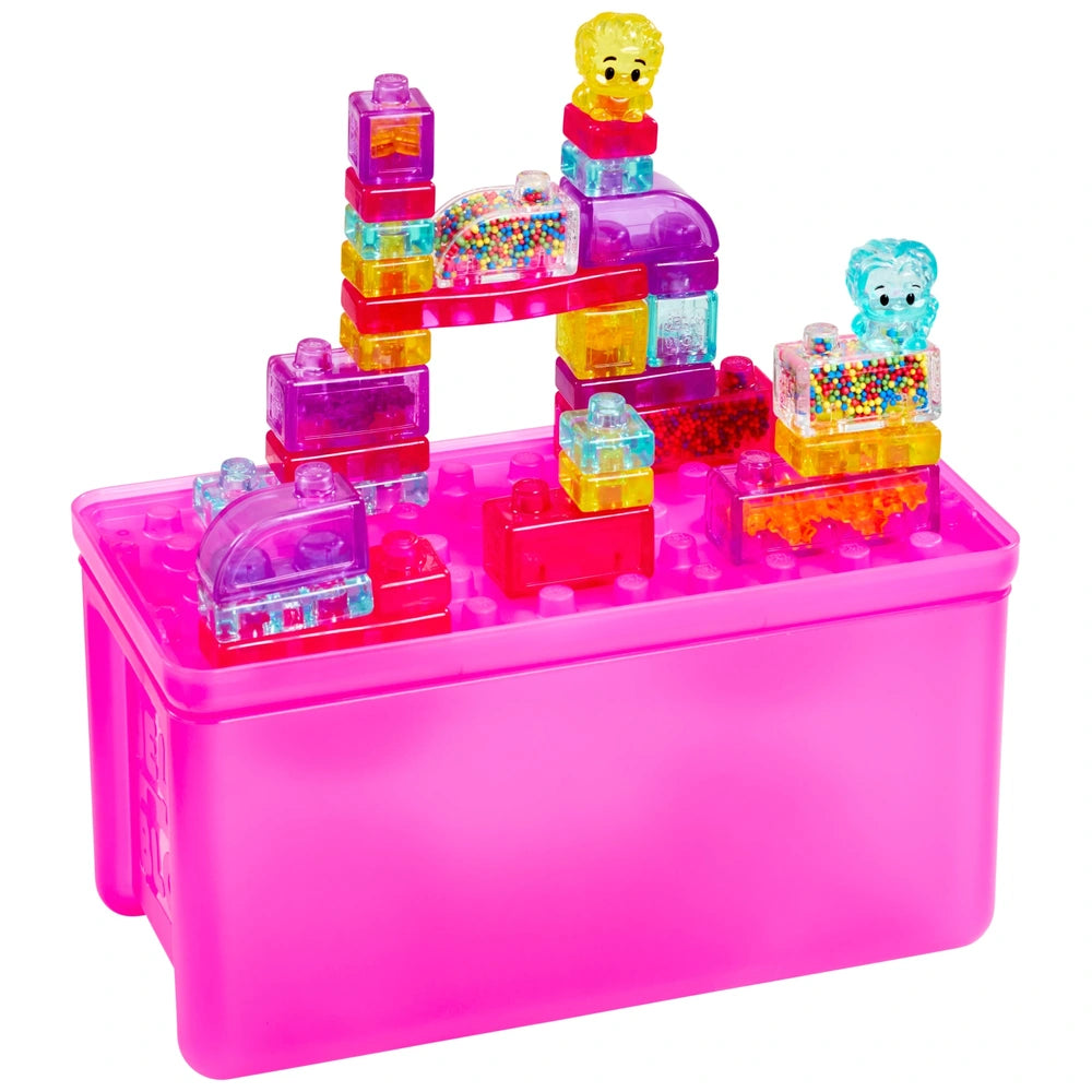 Jelly Blox Squishy Building Block Stack 'N' Stash 2-In-1 Storage Box