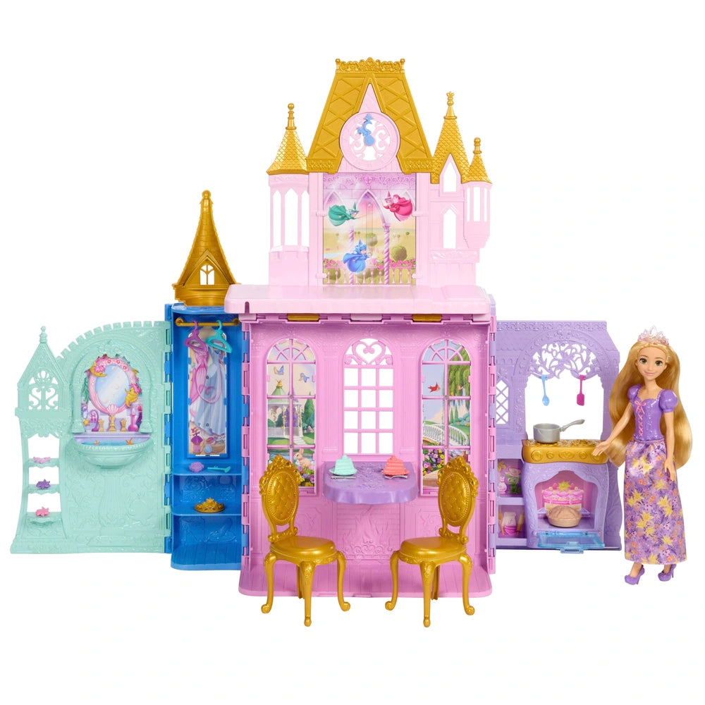 Disney Princess Fold N' Go Castle With Rapunzel Doll