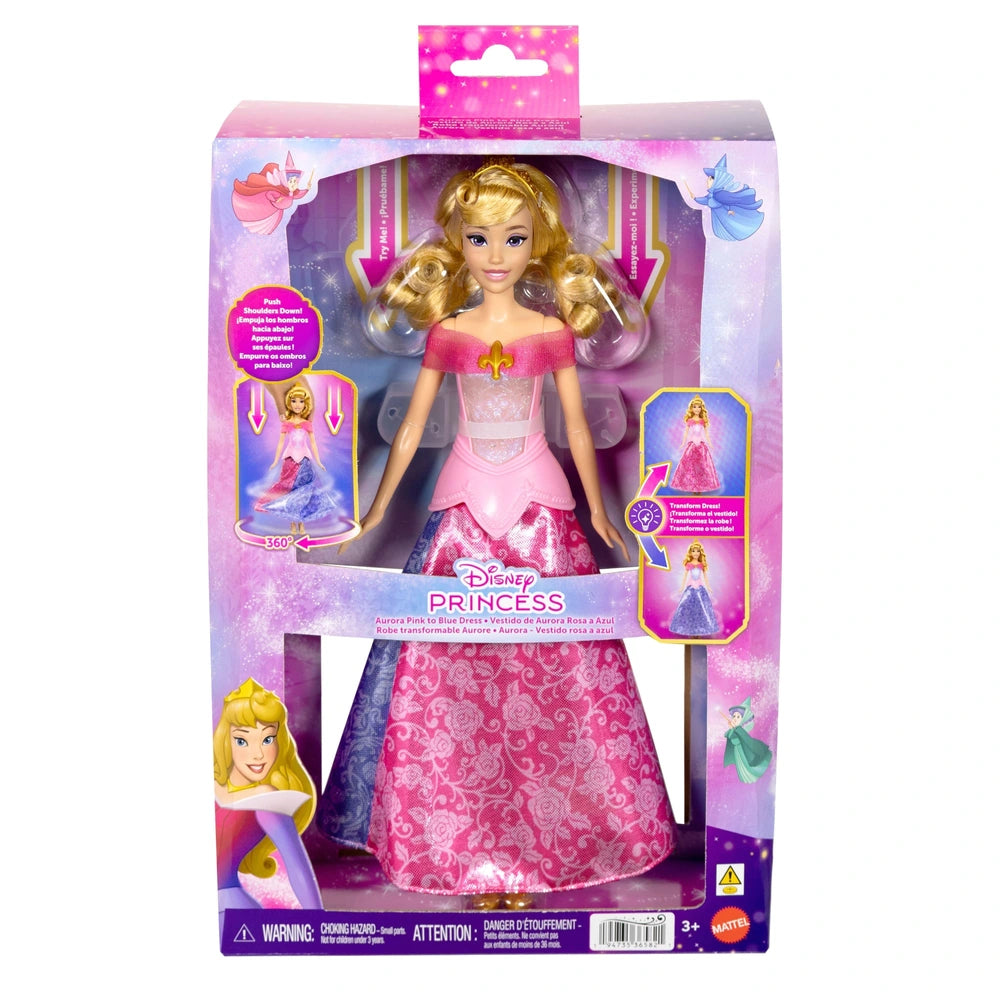 aurora pink blue dress Disney Princess Fashion Doll Aurora Pink To Blue Dress